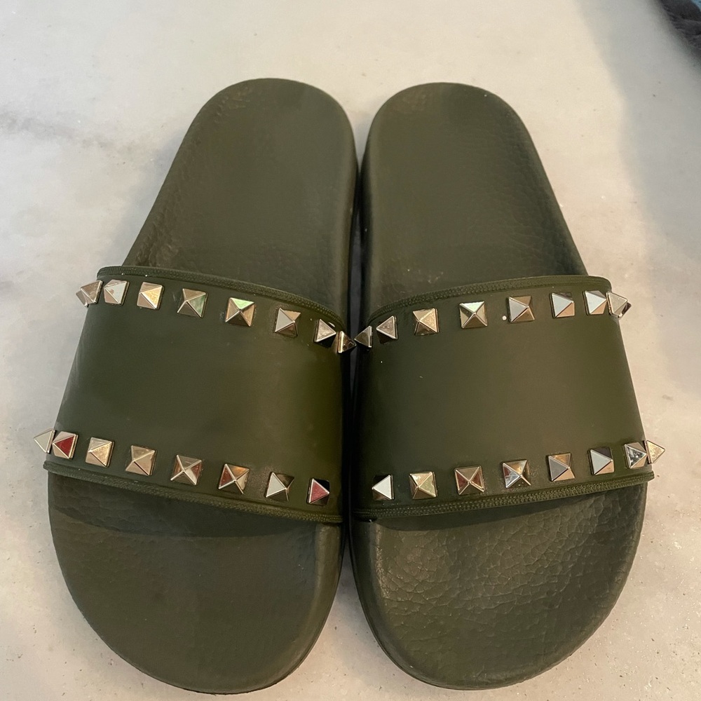 Valentino rock stud pool slides